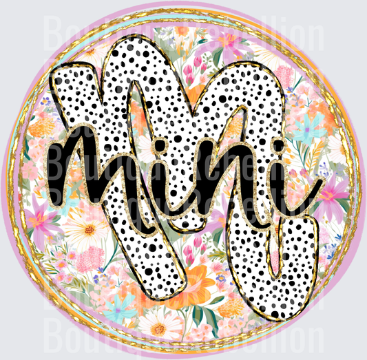 Mini Polka Dots and Paint Stroke Background Single DTF Transfer