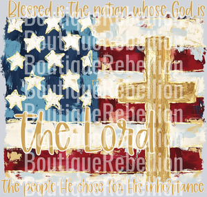 Blessed Is The Nation Whose God Is The Lord Single DTF Transfer