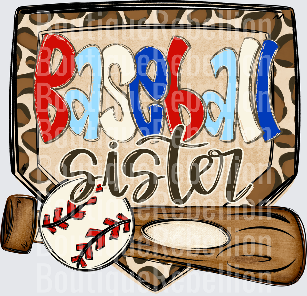 Baseball Sister Single DTF Transfer
