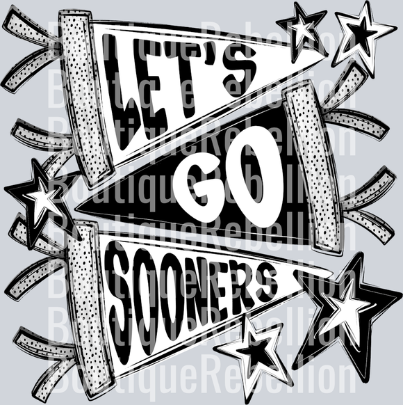 Let's Go Sooners Single DTF Transfer