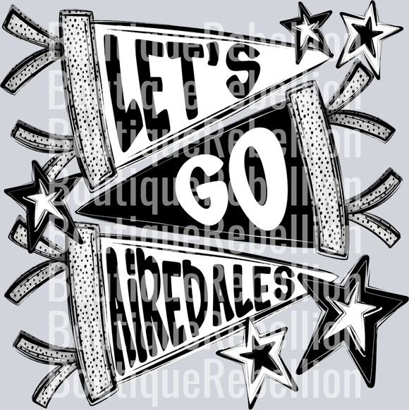 Let's Go Airedales Single DTF Transfer