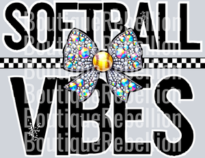 Softball Vibes 2 Single DTF Image