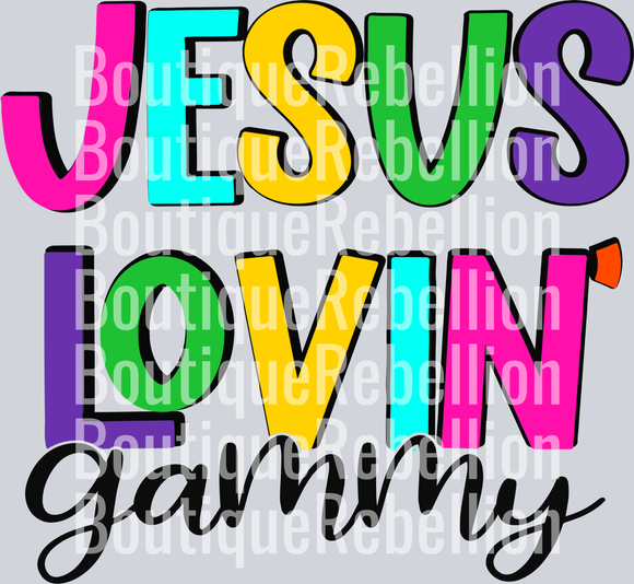 Jesus Lovin' Gammy Single DTF Transfer