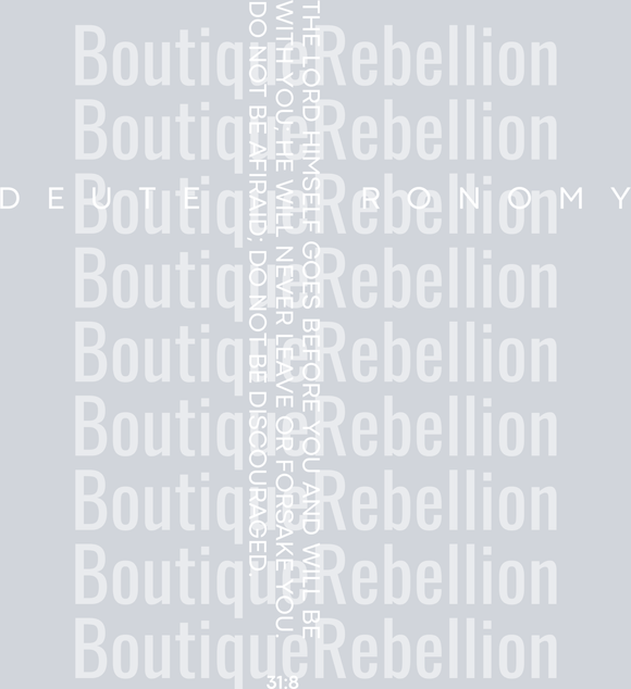 Deuteronomy 31_8 WHITE text Single DTF Transfer