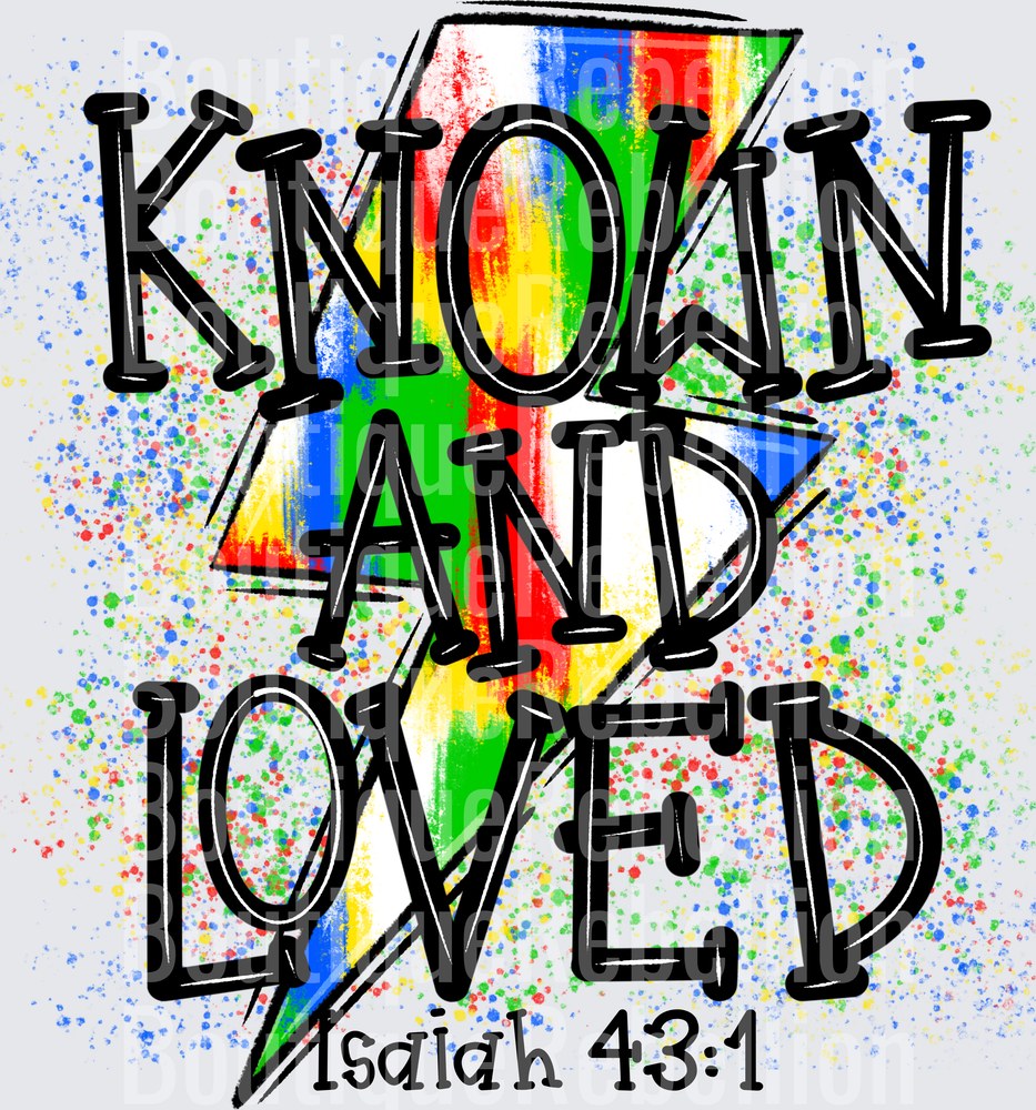 Known Loved Splatter Single DTF Transfer