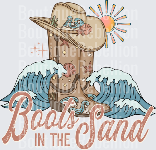 Boots in the Sand Single DTF Transfer