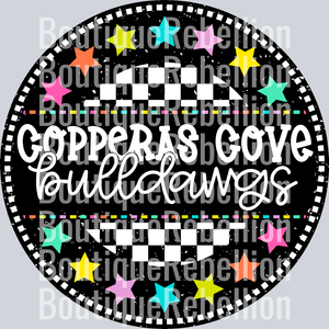 Bulldawgs-Copperas Cove Pastel Stars Single DTF Transfer