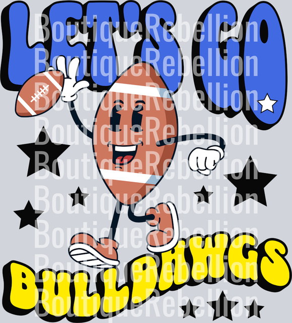 Football Let's Go-Bulldawgs Single DTF Transfer