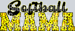 Softball Mama Leopard Single DTF Image