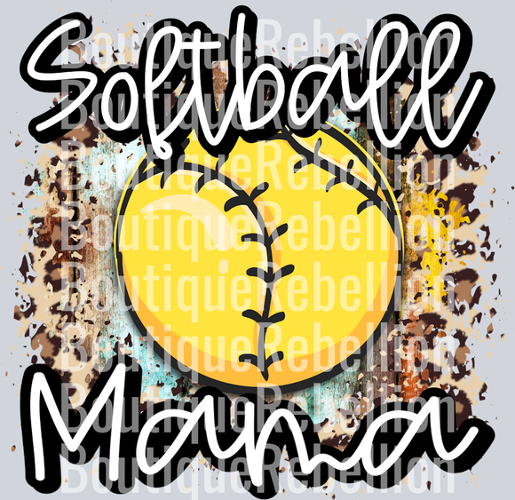 Softball Mama 21 Single DTF Image
