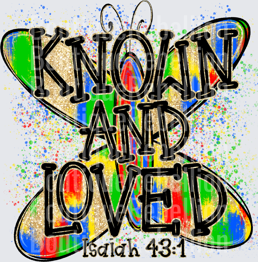 Known Loved Butterfly Splatter Single DTF Transfer