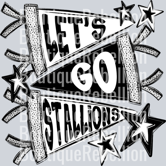 Let's Go Stallions Single DTF Transfer