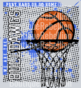 Bulldawgs-Basketball Single DTF Transfer