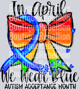 Autism Acceptance Black Text Single DTF Transfer