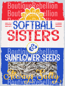 Softball Sisters Single DTF Image