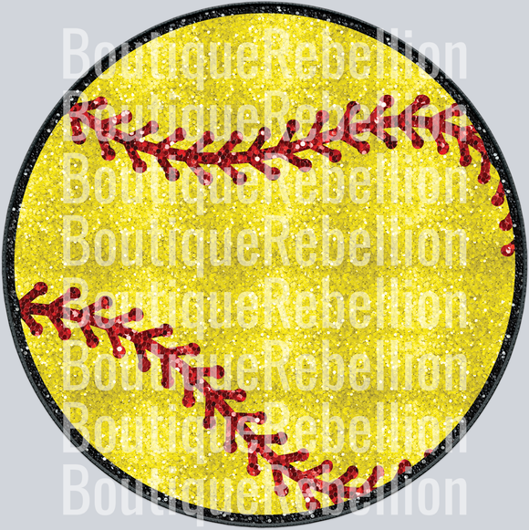 softball red thread Single DTF Image