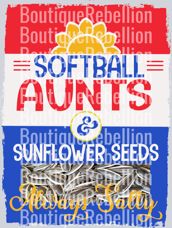 Softball Aunts Single DTF Image