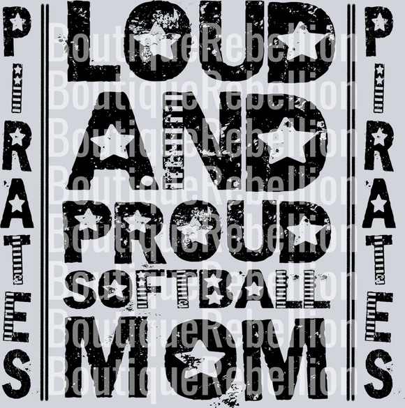 Loud And Proud-Pirates Single DTF Image