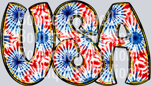 USA Floral Single DTF Transfer