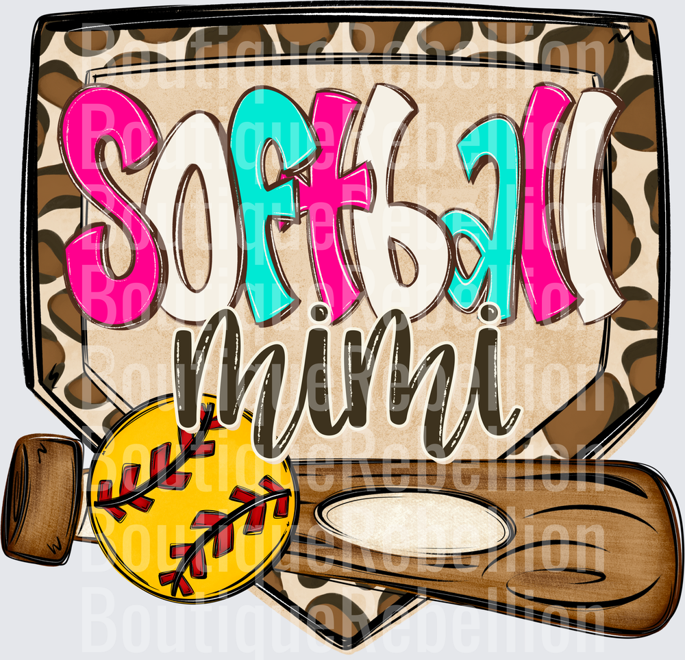 Softball Mimi Single DTF Transfer