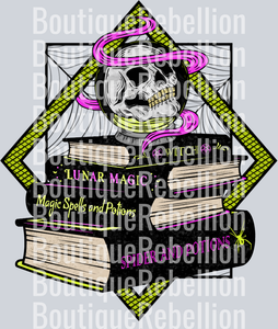Witchy Books Single DTF Transfer