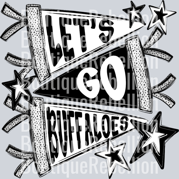Let's Go Buffaloes Single DTF Transfer
