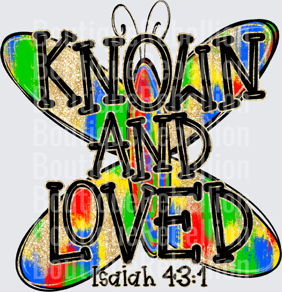 Known Loved Butterfly Single DTF Transfer