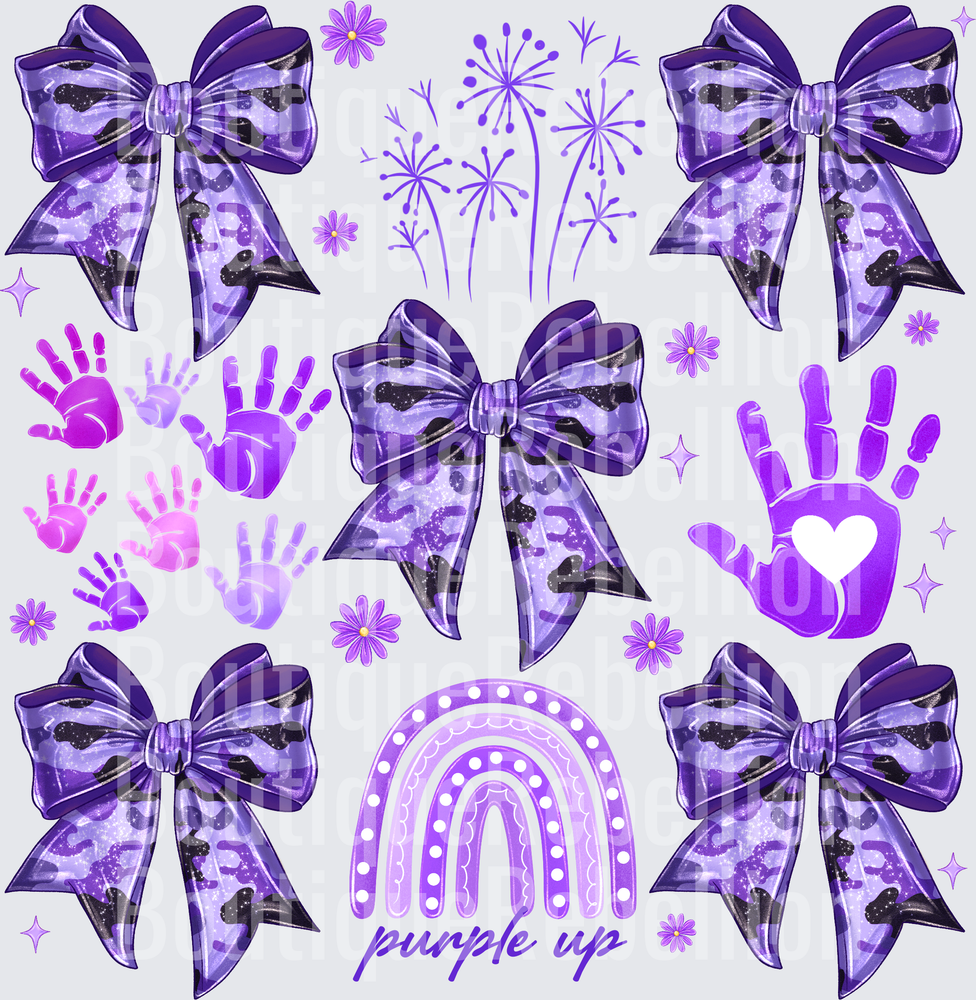 Purple Up Coquette Bows