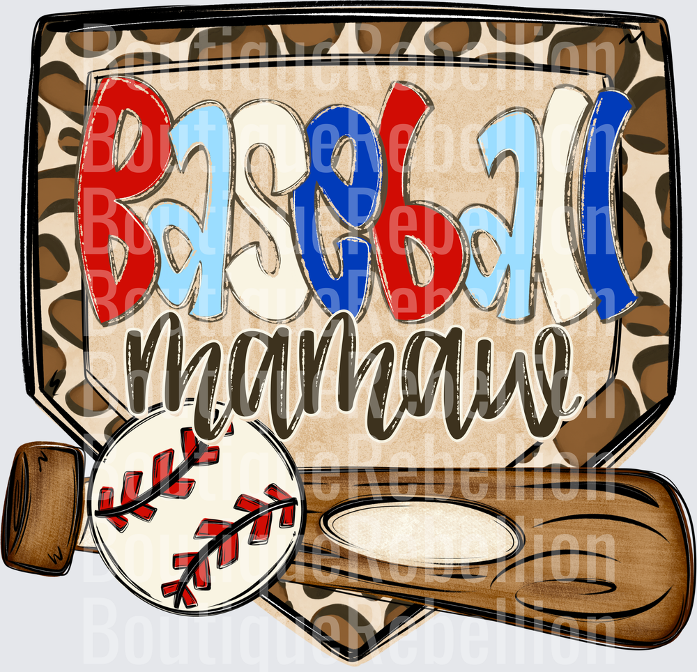 Baseball Mamaw Single DTF Transfer