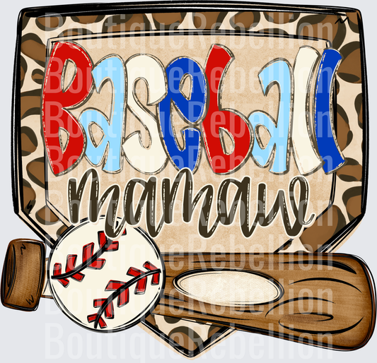Baseball Mamaw Single DTF Transfer