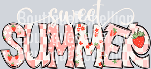 Sweet Summer Cream Text Single DTF Transfer