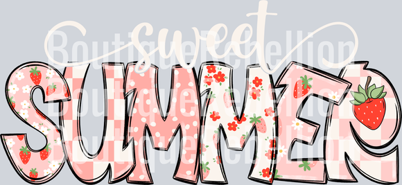 Sweet Summer Cream Text Single DTF Transfer