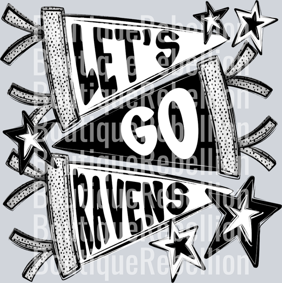 Let's Go Ravens Single DTF Transfer