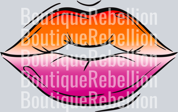 Lesbian Lips Single DTF Transfer