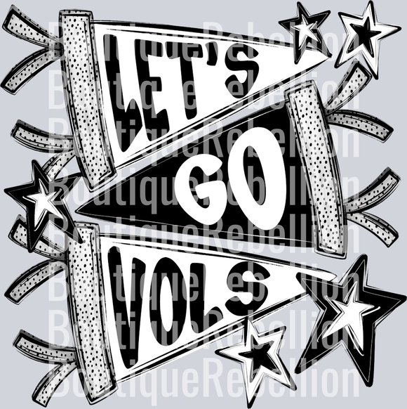 Let's Go Vols Single DTF Transfer
