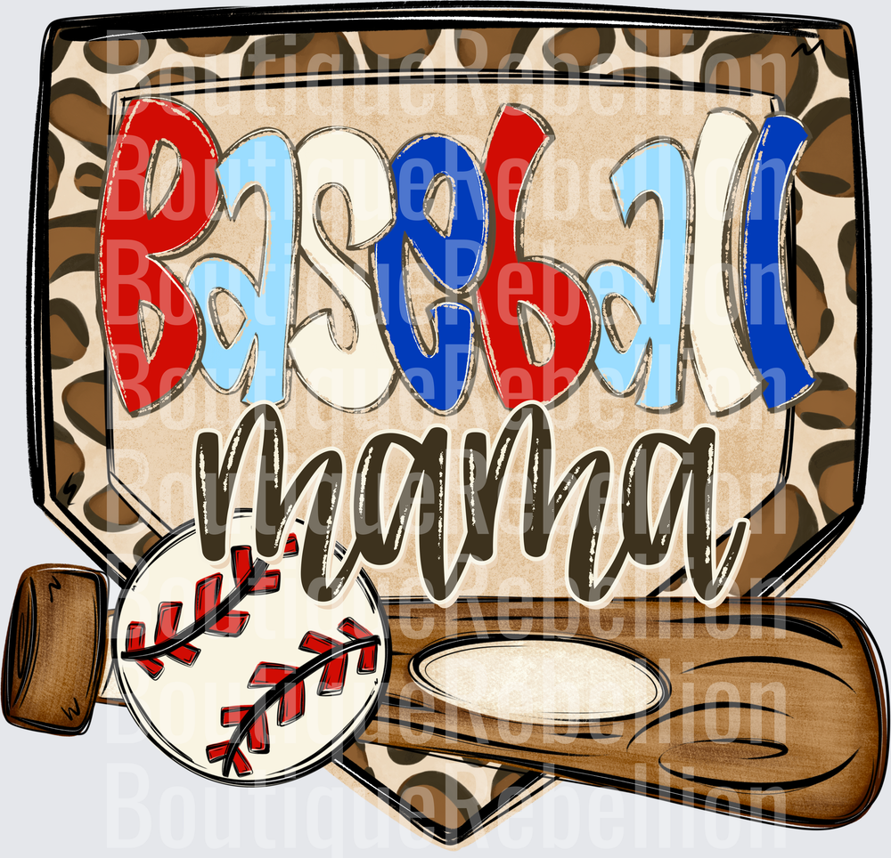 Baseball Mama Single DTF Transfer