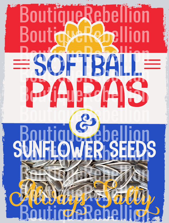 Softball Papas Single DTF Image