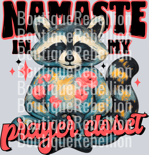 Namaste Prayer Closet Single DTF Transfer