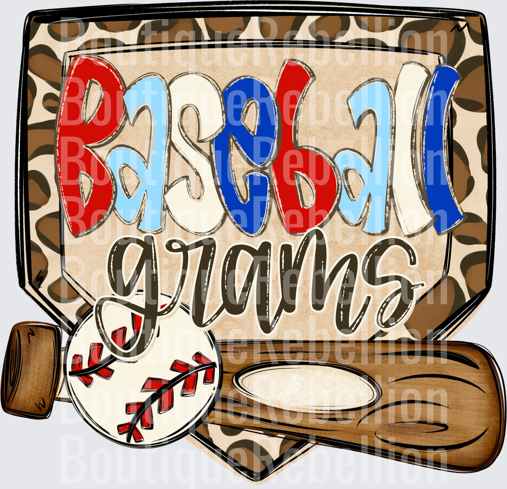 Baseball Grams Single DTF Transfer
