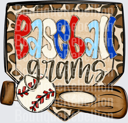 Baseball Grams Single DTF Transfer