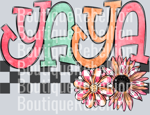 Spring Floral Yaya Single DTF Transfer