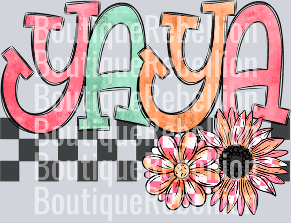 Spring Floral Yaya Single DTF Transfer