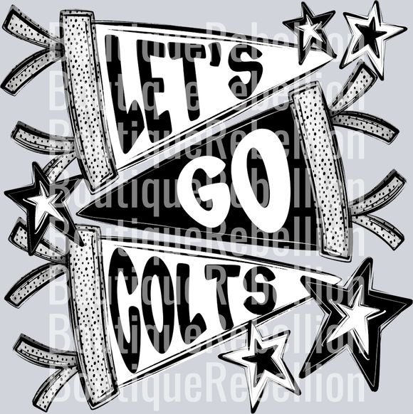Let's Go Colts Single DTF Transfer
