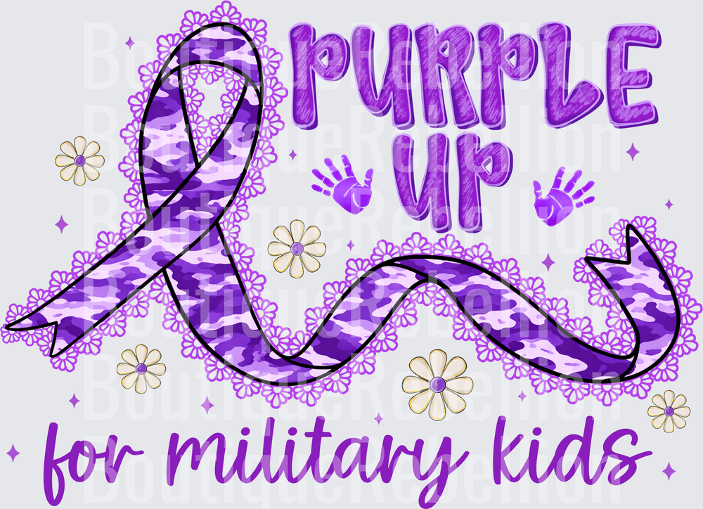 Purple Up For Military Kids Ribbon