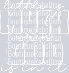 Little is Much White Text Single DTF Transfer