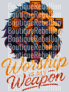 Worship is my weapon Single DTF Transfer