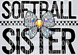 Softball Sister 2 Single DTF Image