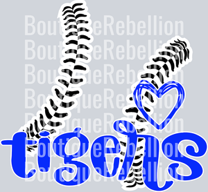 Tigers Softball 2 Single DTF Image
