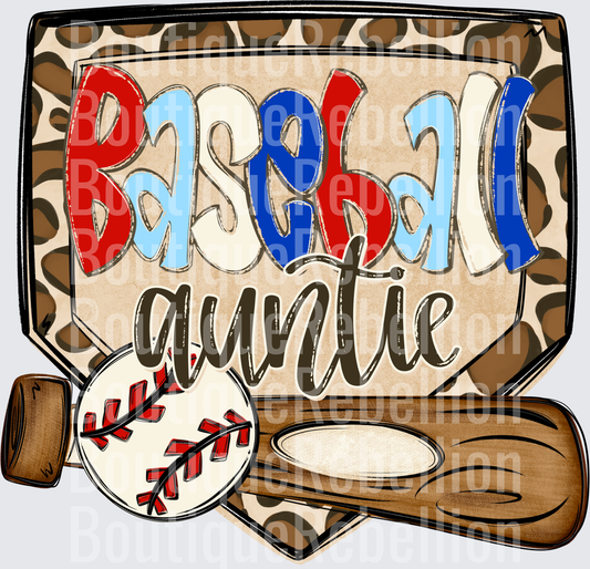 Baseball Auntie Single DTF Transfer