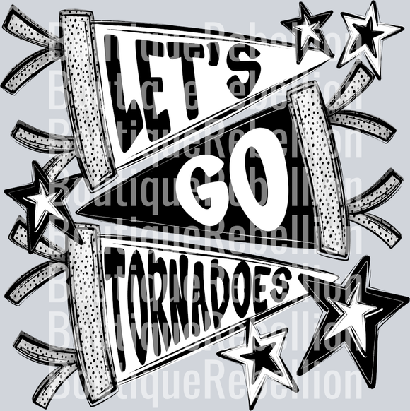Let's Go Tornadoes Single DTF Transfer